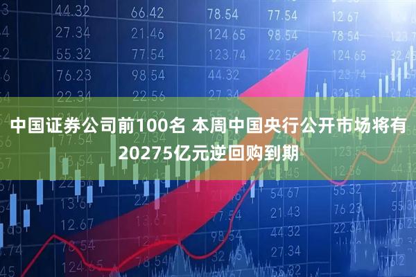中国证券公司前100名 本周中国央行公开市场将有20275亿元逆回购到期